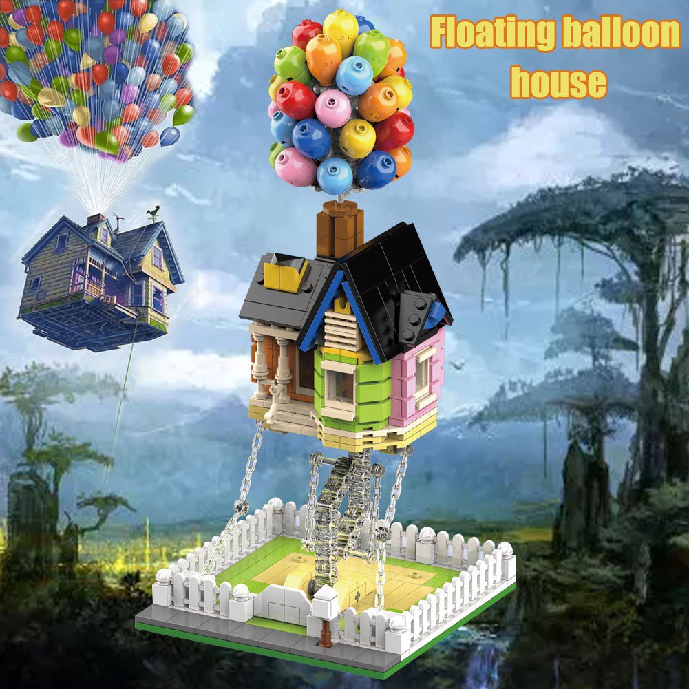 (CÓ SẴN) Đồ chơi Lắp ráp Floating Balloon House 7025 Nhà bay khinh khí cầu MOC tự cân bằng lực căng chống trọng lực