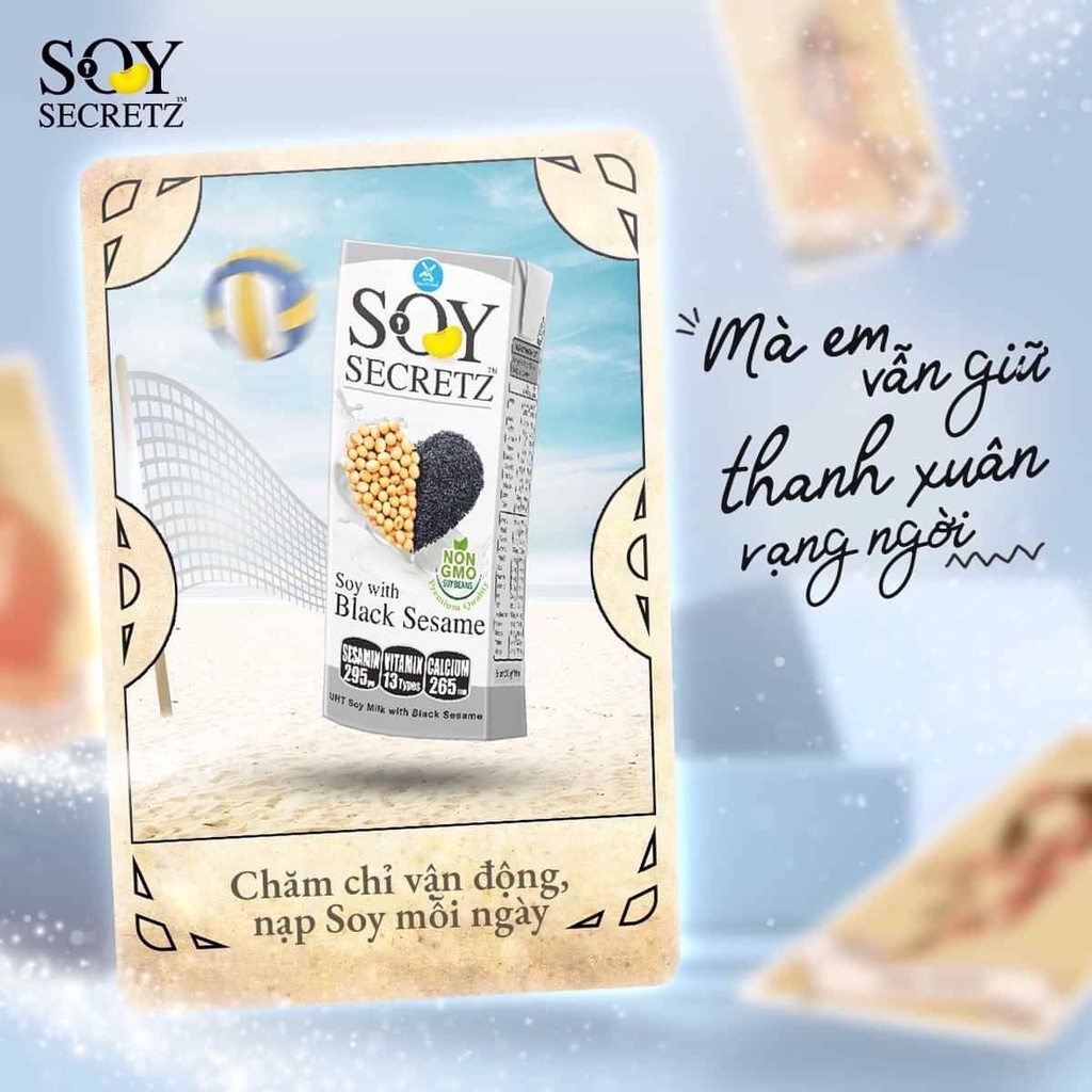 1 Thùng sữa đậu nành Mè Đen Soy secretz nhập khẩu Thái Lan