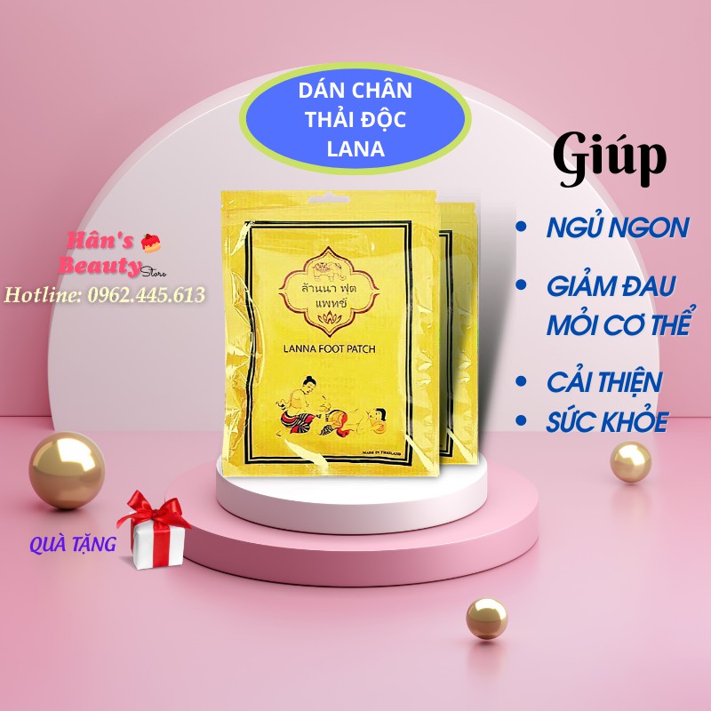 👍10 Miếng Dán Chân Thải Độc Detox Lanna Foot Patch👍