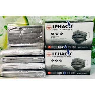 Khẩu trang y tế Lehaco  4 lớp màu Xám giấy kháng khuẩn