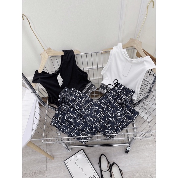 Set áo croptop quần xuông
