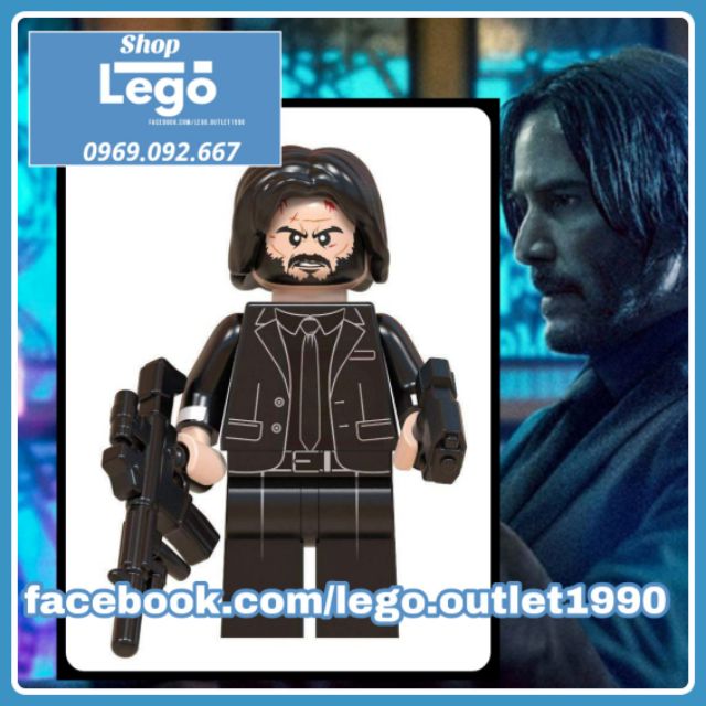 Xếp hình John Wick sát thủ chuyên nghiệp Lego Minifigures Koruit Wm830 Kopf KF1216