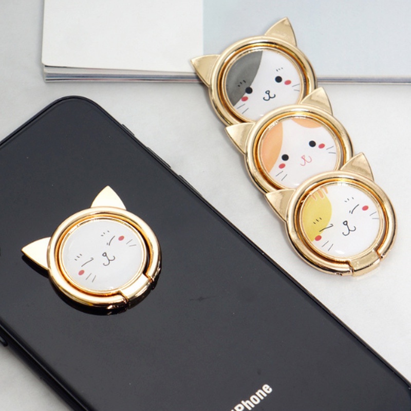 1 Nhẫn Móc Ngón Tay Giữ Điện Thoại Xoay 360 Độ Chống Trượt Tiện Dụng° Giá Đỡ Điện Thoại Lười Biếng Xoay