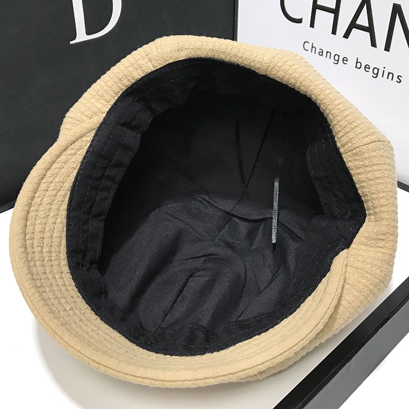 Mũ Beret Vành Ngắn Màu Đen Phong Cách Anh Quốc Thời Trang Mùa Thu Cho Nữ