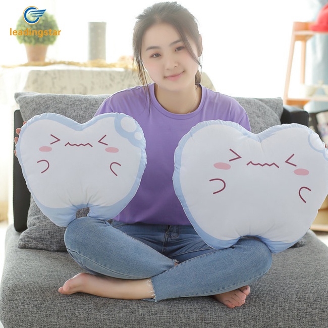 Gối Ôm Hình Hàm Răng Mặt Cười Bằng Lông Nhung Mềm Mại Dễ Thương Có Thể Giặt Rửa Trang Trí Nhà
