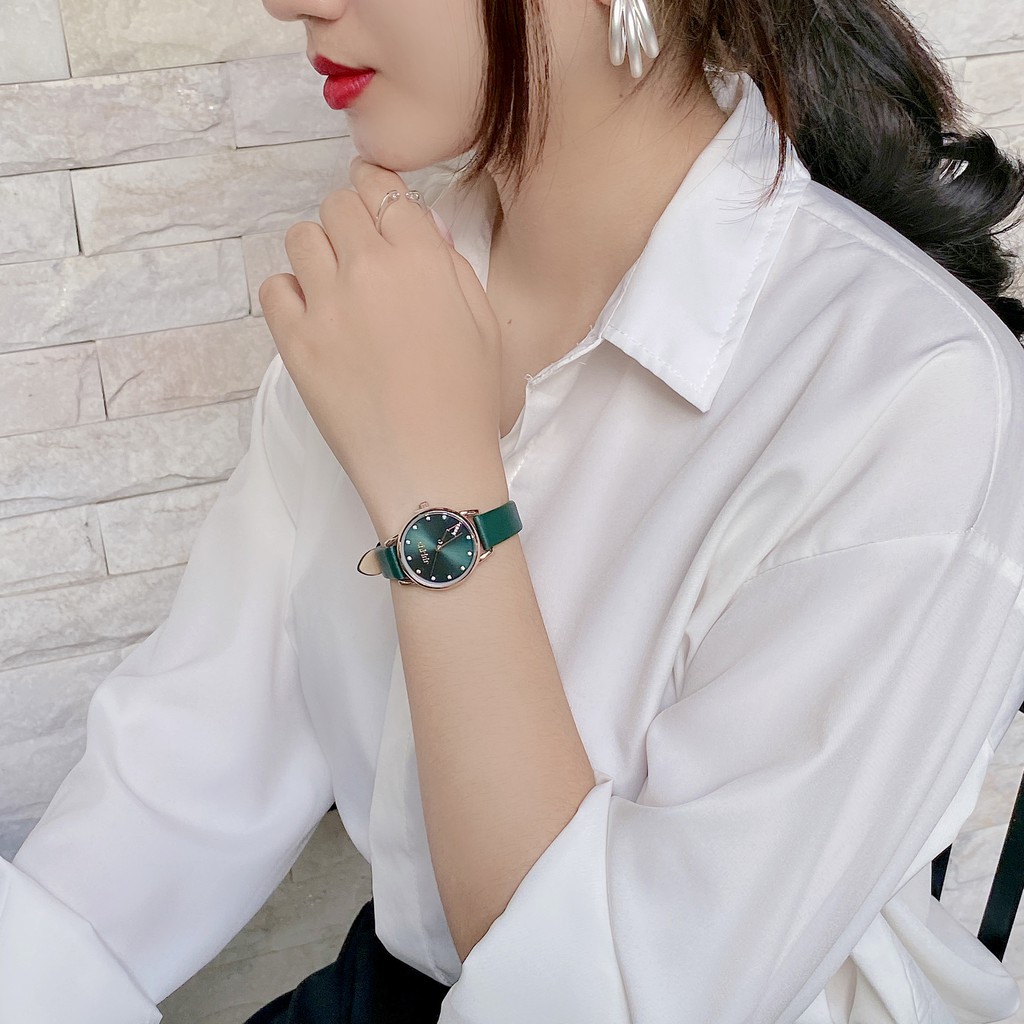 Đồng hồ nữ Julius JA-1307 dây da | Julius Official