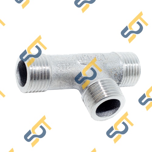 [TÊ NỐI REN] Tee G 1/2 21 DN15 ba đầu chia ren ngoài loại dài T phù hợp với các loại ren dân dụng - Bằng Inox