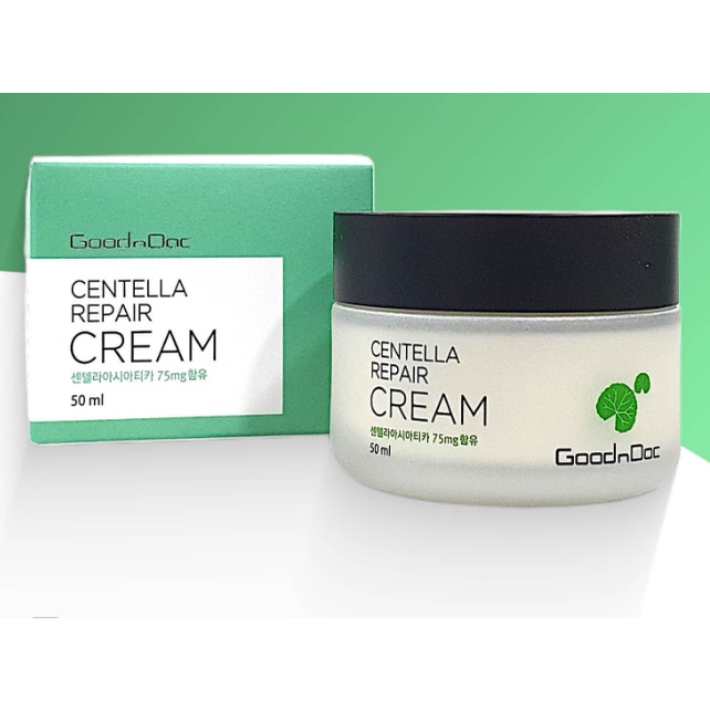 Kem Rau Má Goodndoc Centella Repair Dưỡng Ẩm Phục Hồi Da 50ml