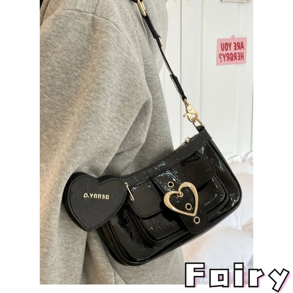 Berryq 'S original night flight Mới Túi đeo dưới cánh tay baguette Một Bên Vai niche Cao Cấp
