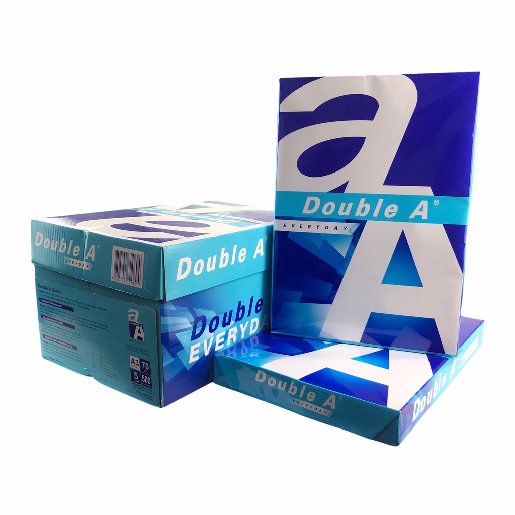 Giấy photo A4 Double A 70gsm thùng 5 ram