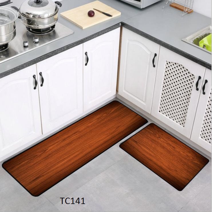 Bộ 2 thảm bếp (40*60 + 40*120 cm) thảm trải sàn cao cấp Tâm house chống trượt - Hàng nhập khẩu