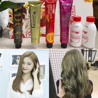 Thuốc Nhuộm Tóc Màu Rêu Vàng Sáng