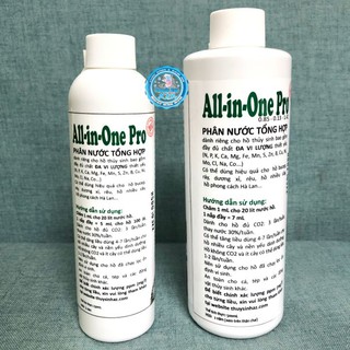 All in one pro - Phân nước cho hồ thủy sinh All in one pro 230ml & 500ml