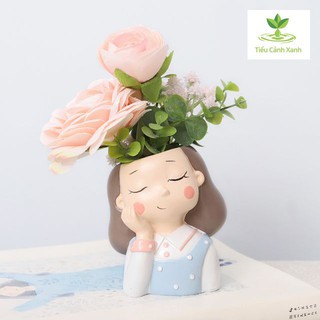 Chậu cây cô gái mùa hạ mơ mộng - trang trí - tiểu cảnh