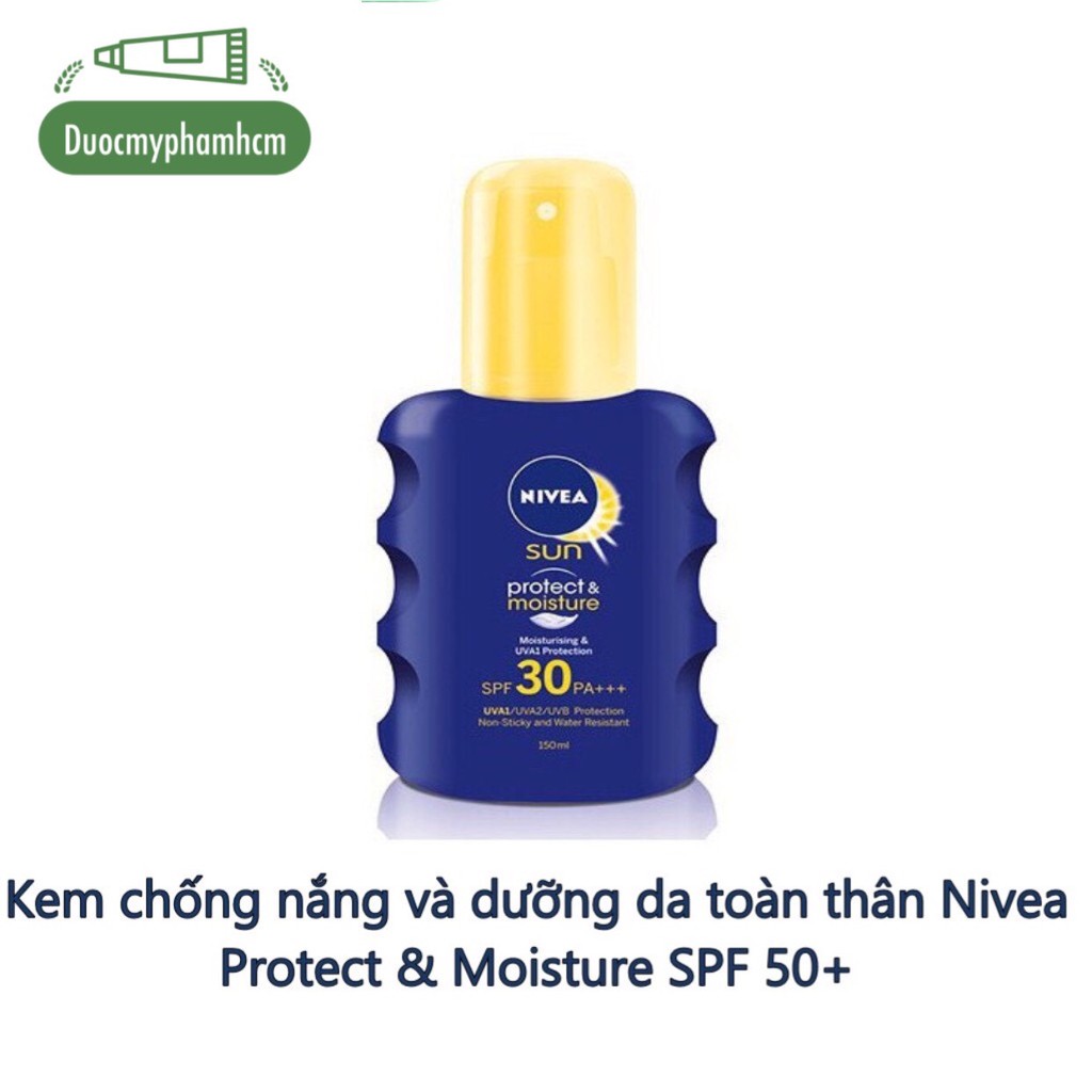 xịt chống nắng dưỡng ẩm NIVEA 150ML