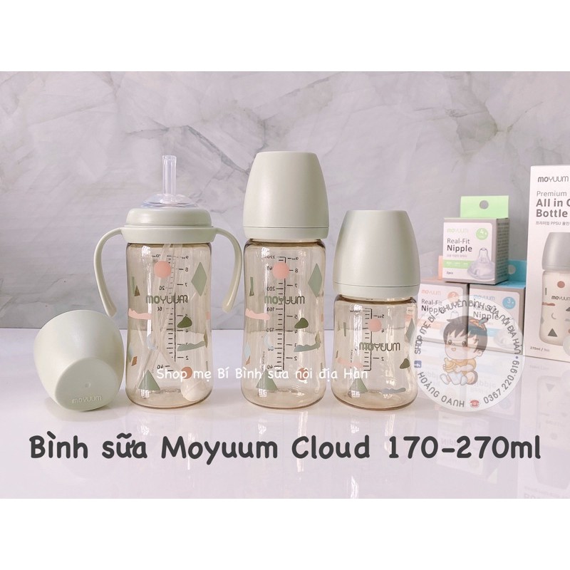 [KÈM QUÀ] Bình sữa MOYUUM CLOUD 170ml - 270ml núm tự chọn