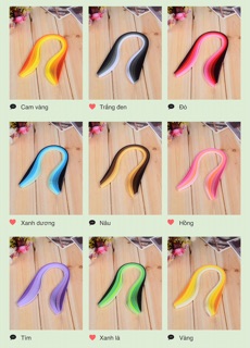 Giấy Quilling mix theo tone dài 39cm
