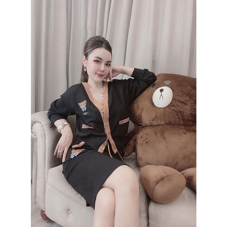 Set váy viền mix chân váy bút chì phối màu