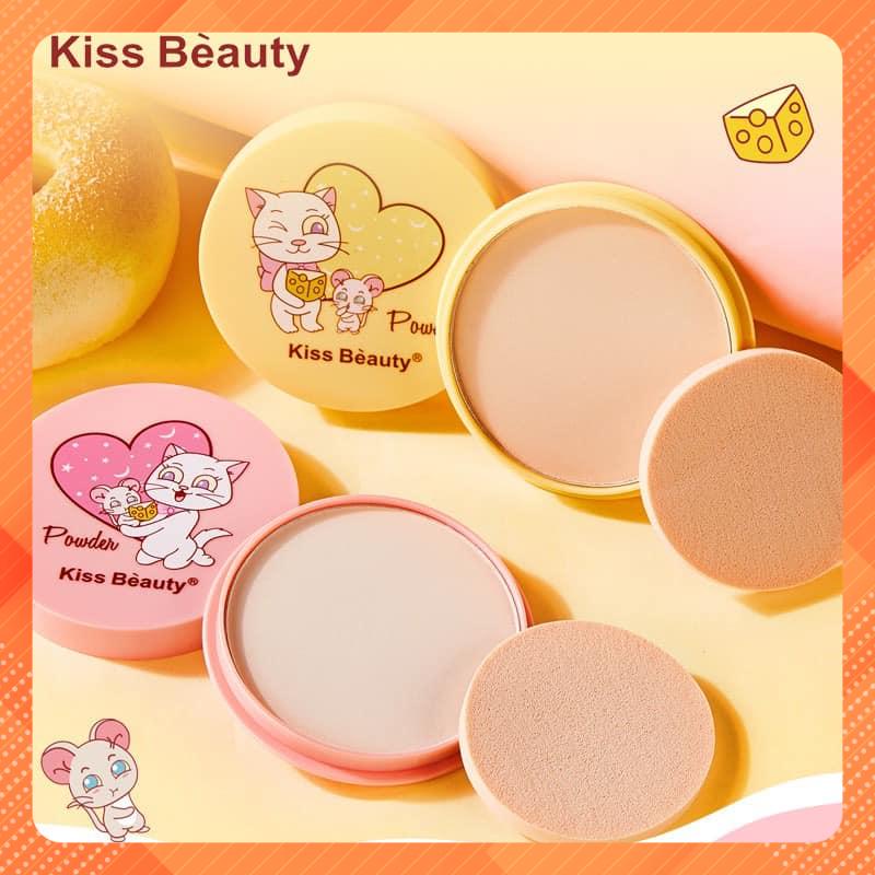 Phấn phủ kiềm dầu dạng nén Kiss Beauty Cartoon Cheese 12G