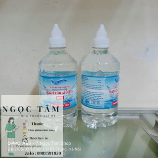 Nước muối sinh lý quốc dân natri clorid 0.9% - chai 500ml