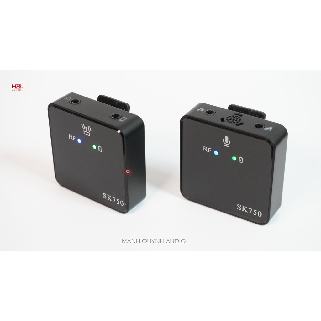 Micro Không Dây Cài Áo SK750 - 2 Micro Cho Phỏng Vấn, Trợ Giảng, Quay Phóng Sự ...