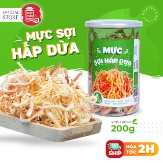 Khô mực hấp nước dừa xé sợi 200g Nhất Phẩm Đường đồ ăn vặt không cay