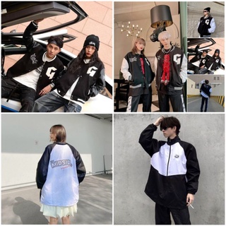 Áo Khoác Bomber Dù Bóng Chày Chữ G Cặp Đôi Couple Rẻ Đẹp 💖FREESHIP💖 Áo Gió TSM - Chống nắng Tốt Kiểu Bomber Jacket