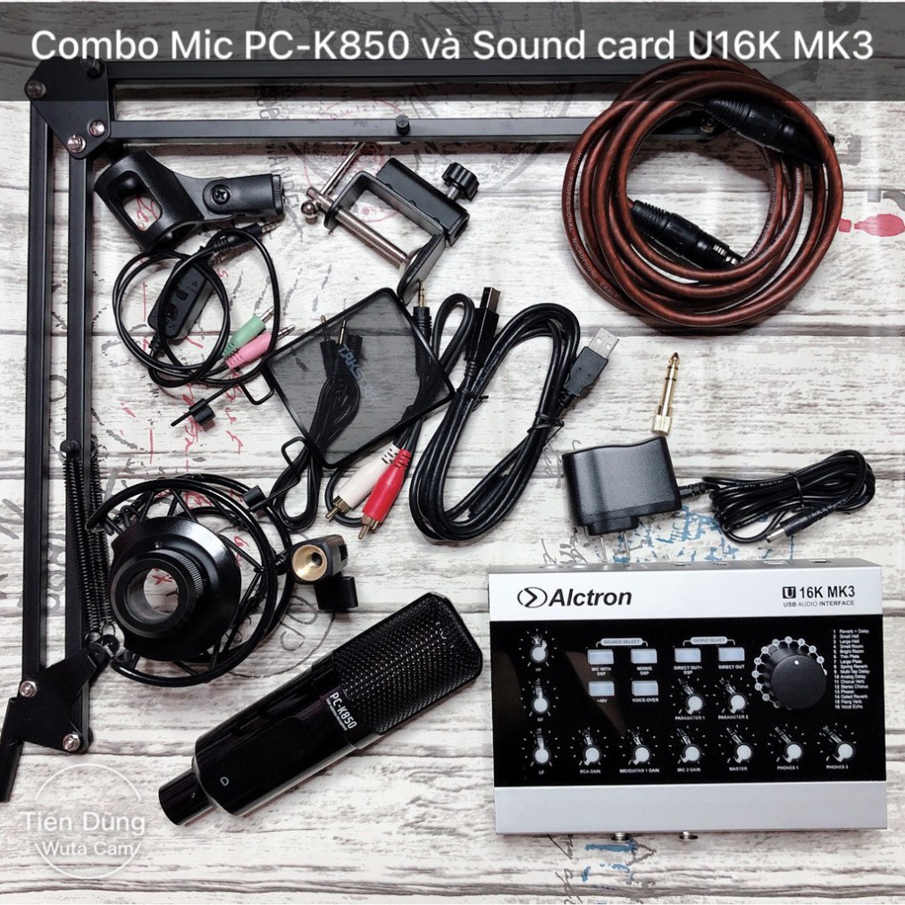 Bộ mic thu âm Takstar PC-K850 sound card u16k MK3 chân dây ma2- Bộ live stream Alctron u16k MK3 bản nâng cấp u16k mk2 ♥️