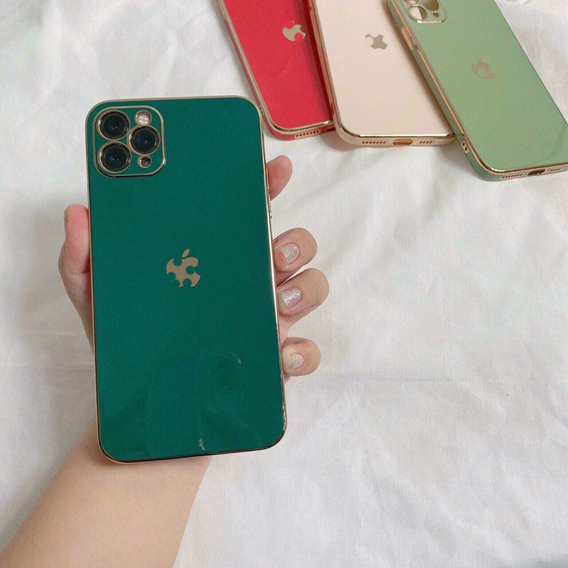 Ốp Lưng Iphone viền vuông - Case Dành Cho Iphone 11/11 pro /11 Pro Max/ ip 12/12 pro/12 Pro Max dẻo silicon sang.