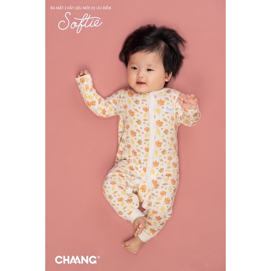 Chaang body liền thân dài tay cúc giữa Chaang Park cho bé sơ sinh AW22D11