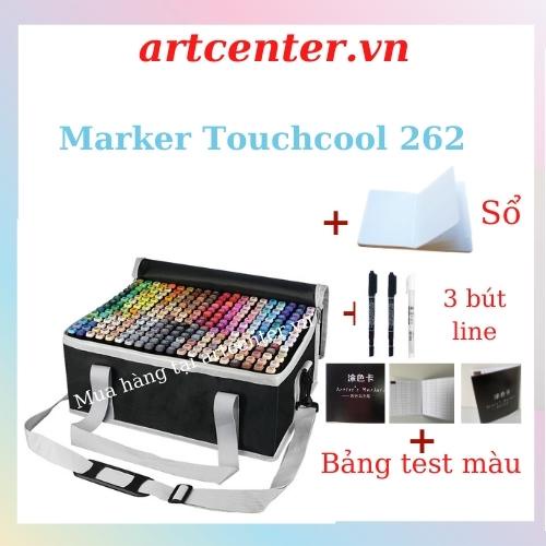 Bộ bút màu Marker Touchcool 168/204/262 FULL màu có khay màu khổng lồ
