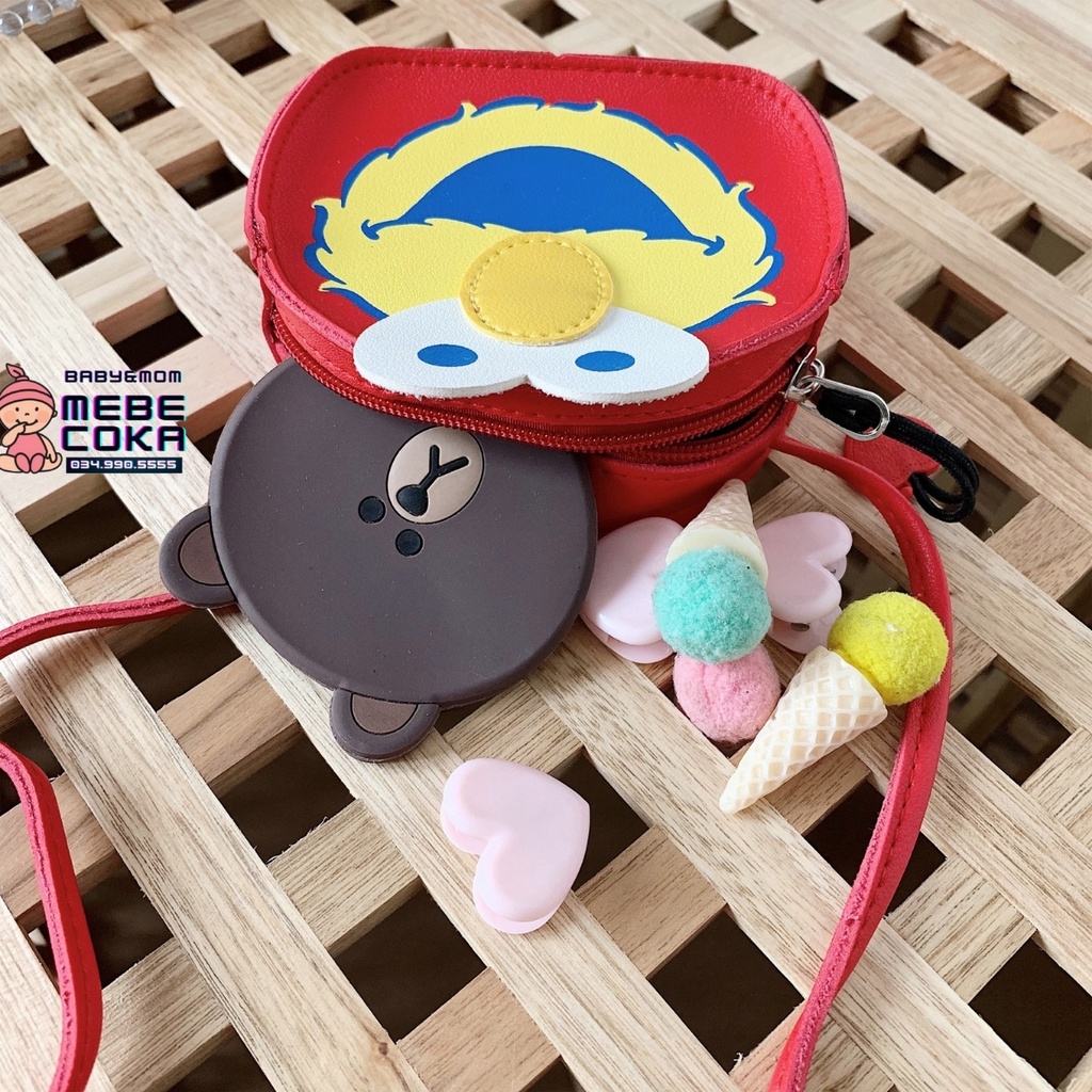 Túi đeo chéo mặt hề, túi mini dễ thương phong cách Hàn Quốc cho bé gái