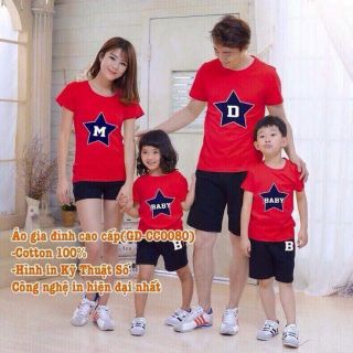 Combo 18 áo gia đình in decal cao cấp