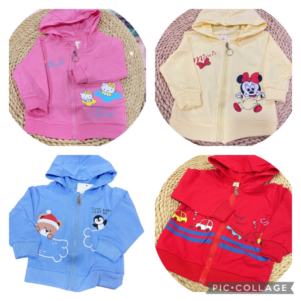 Áo Khoác Cotton Bé Trai Bé Gái, Áo Khoác Sơ Sinh Có Nón Vải Mềm Mịn Mát Che Nắng (3-12kg)