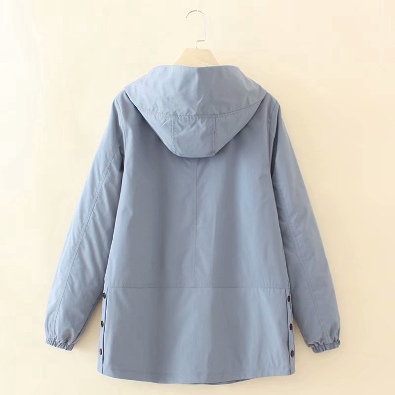 Plus Size XL-4XL Women's Autumn Winter Clothing Solid Zip Up Jackets Casual Outerwear Oversize Tops | BigBuy360 - bigbuy360.vn