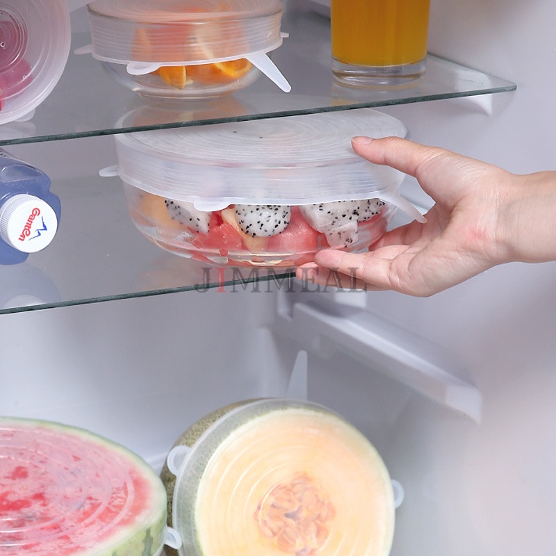 Bộ 6 màng bọc sillicone chịu nhiệt đa năng (Màu trắng)