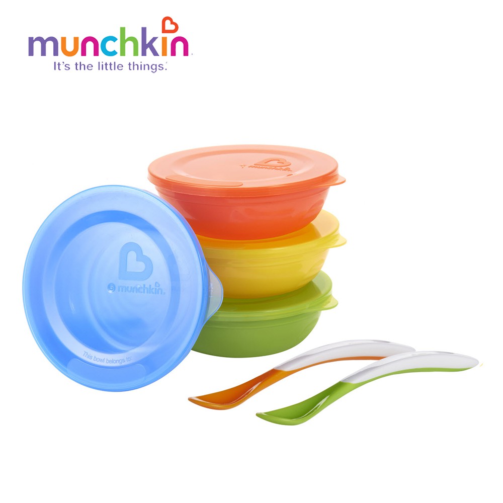 Bộ 4 bát có nắp +2 thìa Munchkin