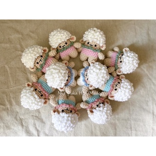 Móc khóa con cừu bằng len handmade