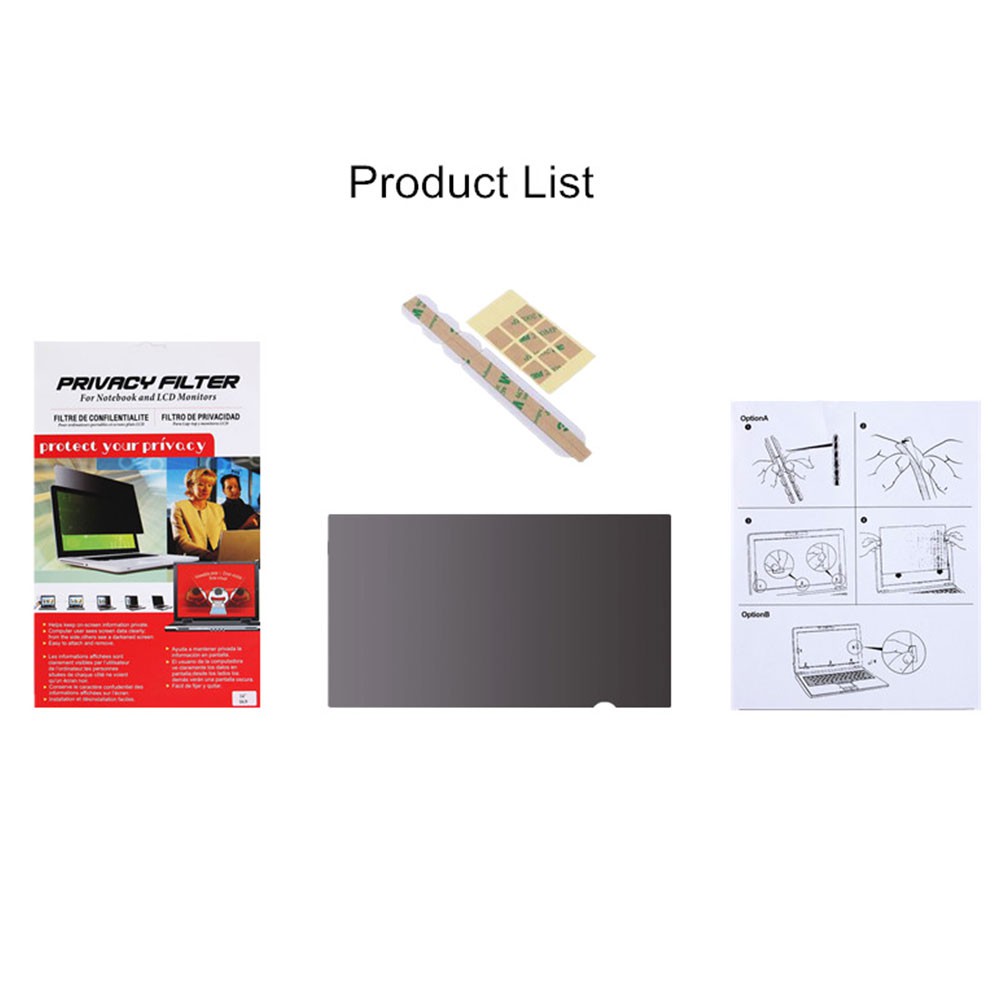 Miếng dán màn hình máy tính xách tay 35.56cm bảo mật chống nhìn trộm chống xước cỡ 14inch tỉ lệ 16:9