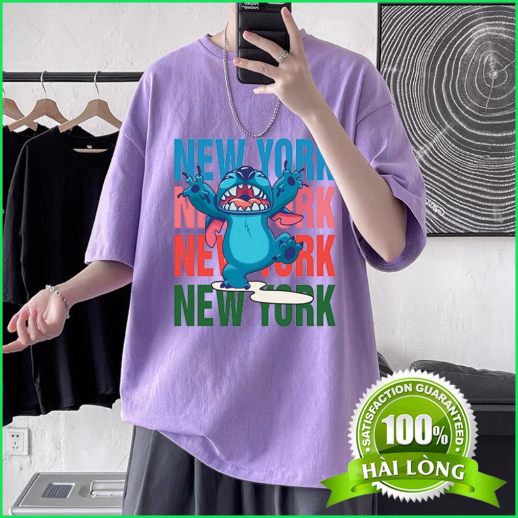 Áo thun unisex Khổng Hiền from rộng cổ tròn tay lỡ freesize 38-70kg ICON NEWYORK