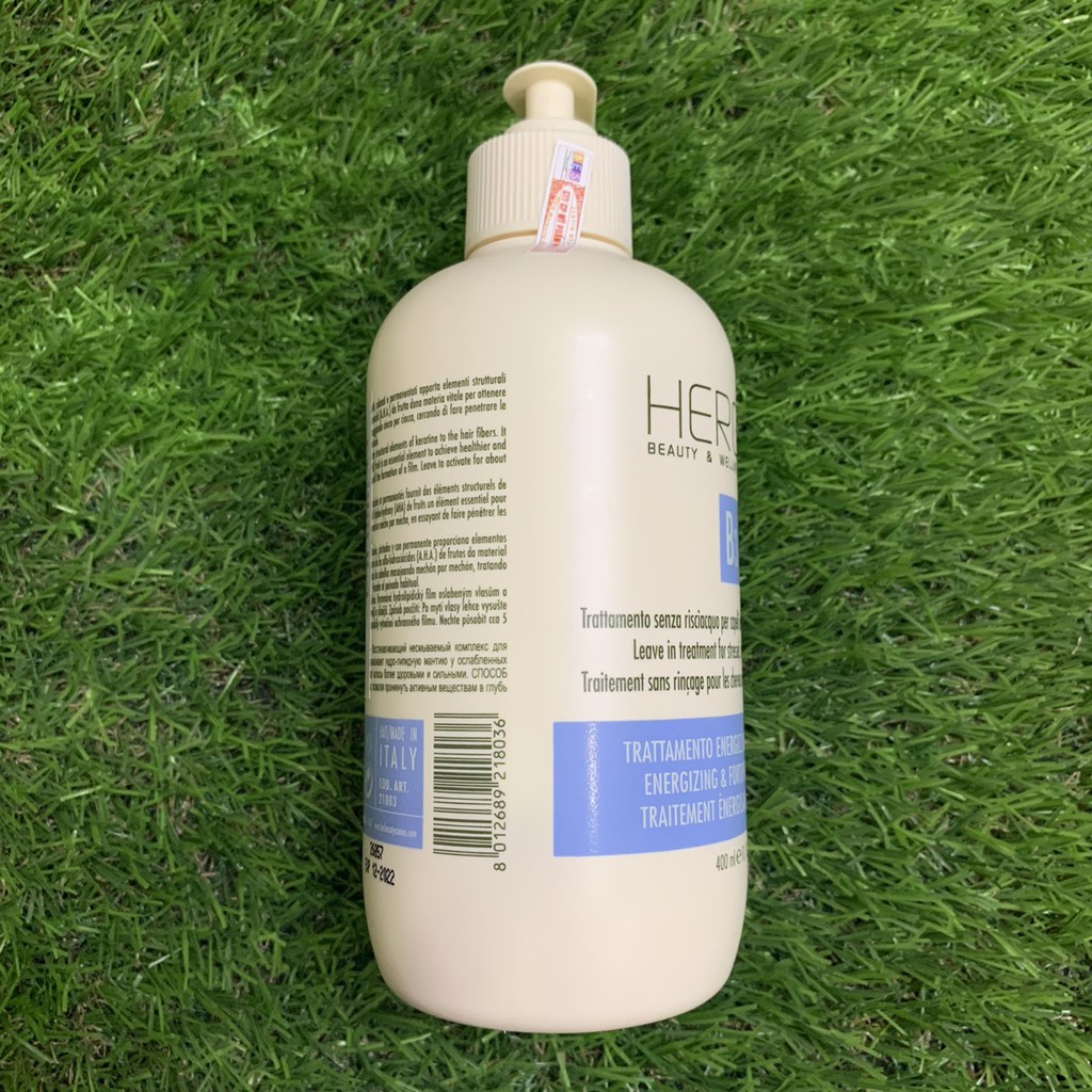 Mỡ dưỡng xả khô Hergen B3 Leave-in Treatment for stressed, colored and permed hair 400ml