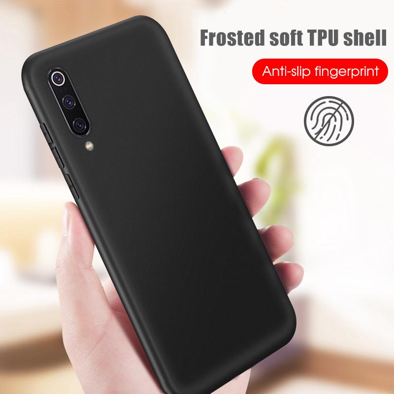 Ốp điện thoại silicon nhám đen cho Xiaomi Redmi Note 7 6 5 Pro 7 6 Pro Go 6A 5 Plus S2 Pocophone F1 Mi 8 Lite 9 A1 A2