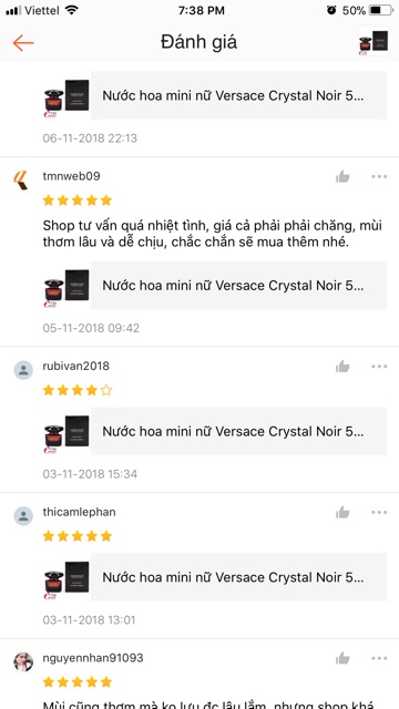 [Bill US]Nước Hoa Mini Nữ Chính Hãng Versace Crystal Noir 5ml EDT- SANG TRỌNG QUYẾN RỦ | WebRaoVat - webraovat.net.vn
