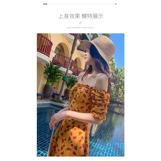 Đầm Hoa Trễ Vai Thời Trang Dành Cho Nữ