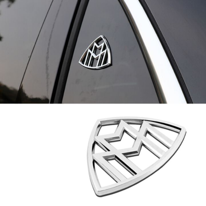 Bộ 2 chiếc logo biểu tượng hông xe Maybach Inox cao cấp G80707