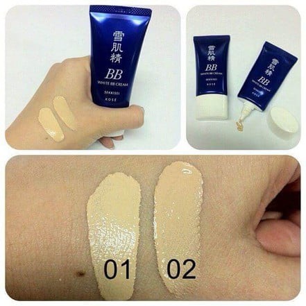 Kem Nền BB Kose Sekkisei Dưỡng Trắng Che Khuyết Điểm White Cream 6 in 1 - Tuýp 30g