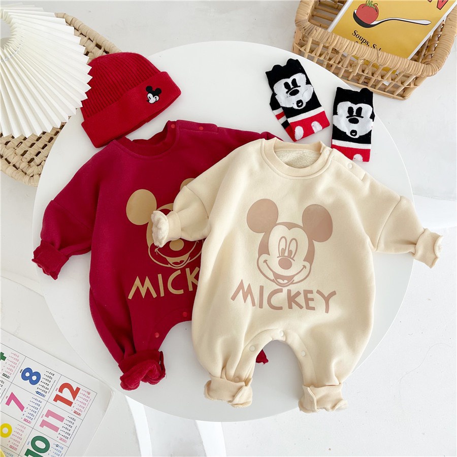 Body dài tay in hình chuột micky cho bé trai- bé gái 3-12kg