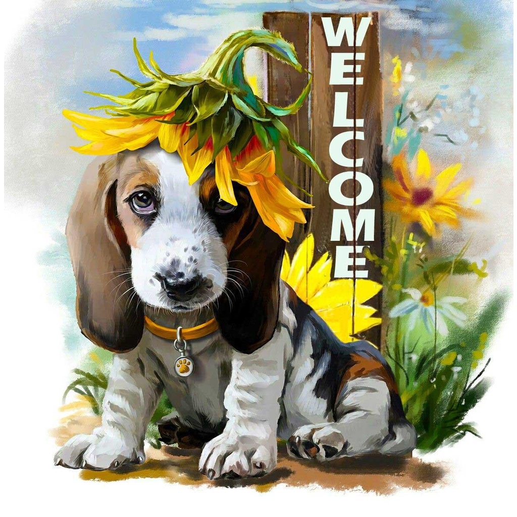 Bộ Tranh Đính Đá 5D Tự Làm 40X40CM Hình Hoa Hướng Dương Xinh Xắn