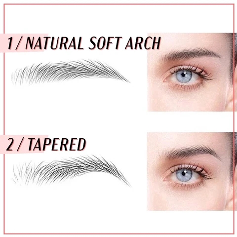 11 Pairs Waterproof Hair-like Eyebrows Stickers/ Long Lasting Water Transfer False Eyebrows Decals/ Eye Brow Tattoo Sticker Makeup Tools