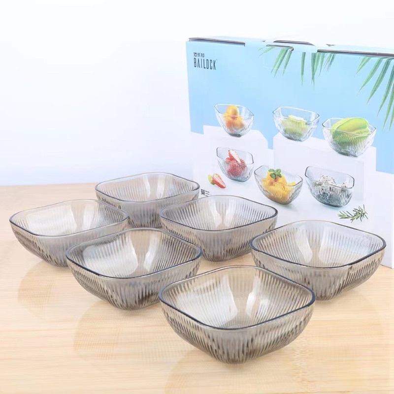 Set 6 bát thuỷ tinh Decor phong cách Bắc Âu